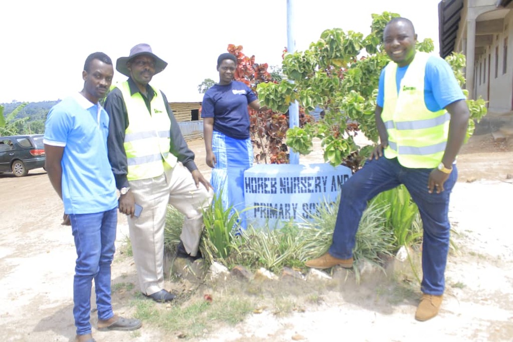 Directors standing at Horeb foundation stone